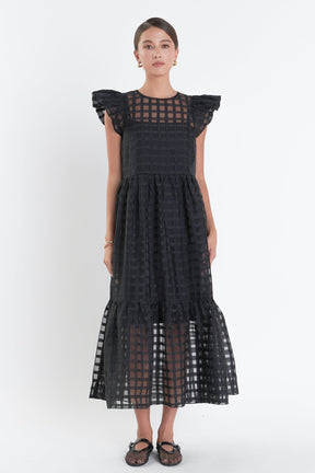 ENGLISH FACTORY - Organza Midi Dress - DRESSES available at Objectrare