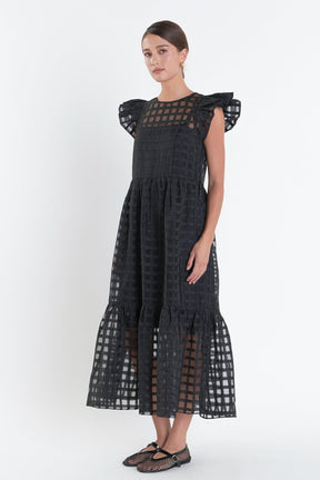 ENGLISH FACTORY - Organza Midi Dress - DRESSES available at Objectrare