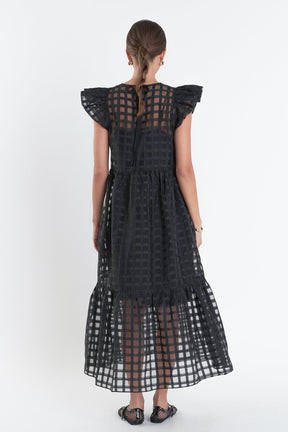 ENGLISH FACTORY - Organza Midi Dress - DRESSES available at Objectrare