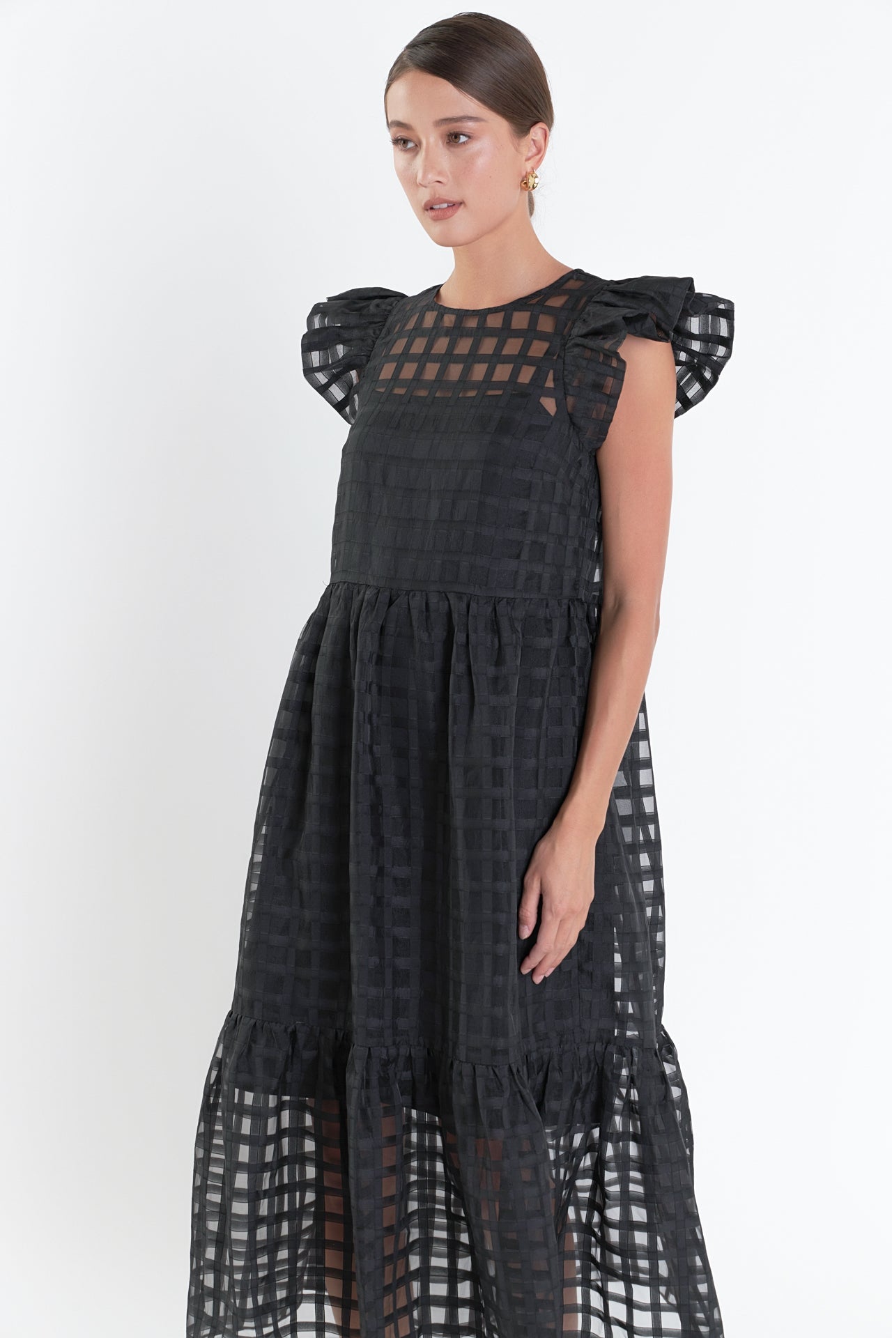 ENGLISH FACTORY - Organza Midi Dress - DRESSES available at Objectrare