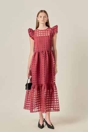 ENGLISH FACTORY - Organza Midi Dress - DRESSES available at Objectrare