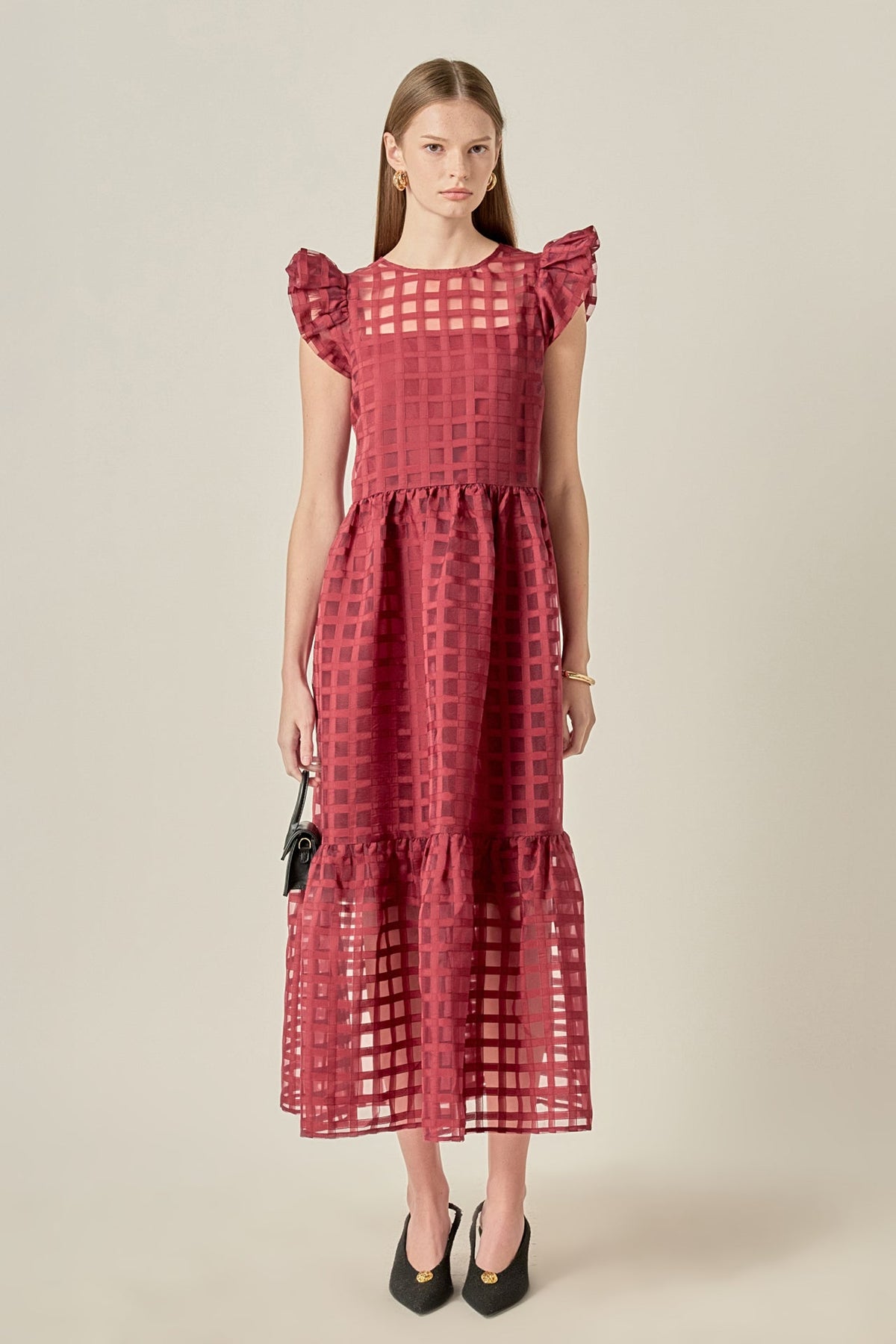 ENGLISH FACTORY - Organza Midi Dress - DRESSES available at Objectrare