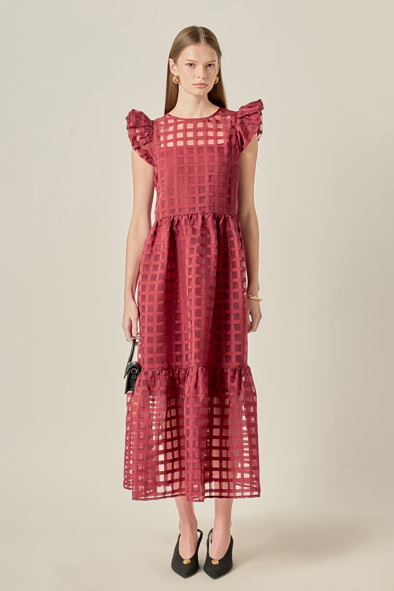 ENGLISH FACTORY - Organza Midi Dress - DRESSES available at Objectrare