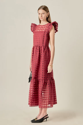 ENGLISH FACTORY - Organza Midi Dress - DRESSES available at Objectrare