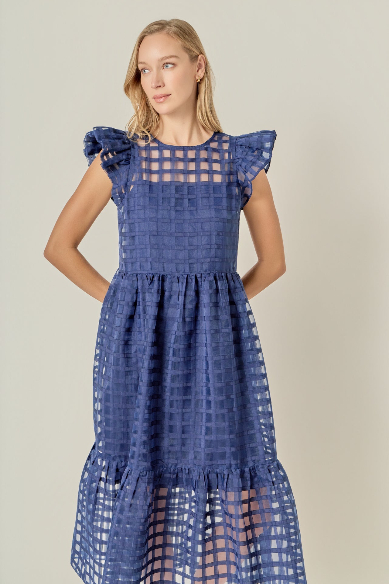 ENGLISH FACTORY - Organza Midi Dress - DRESSES available at Objectrare