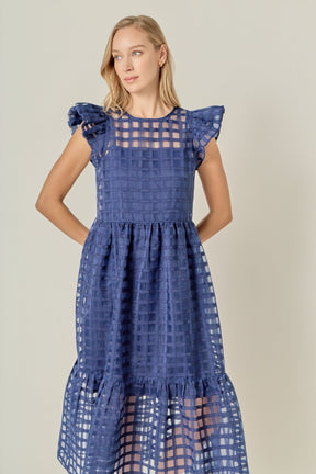 ENGLISH FACTORY - Organza Midi Dress - DRESSES available at Objectrare