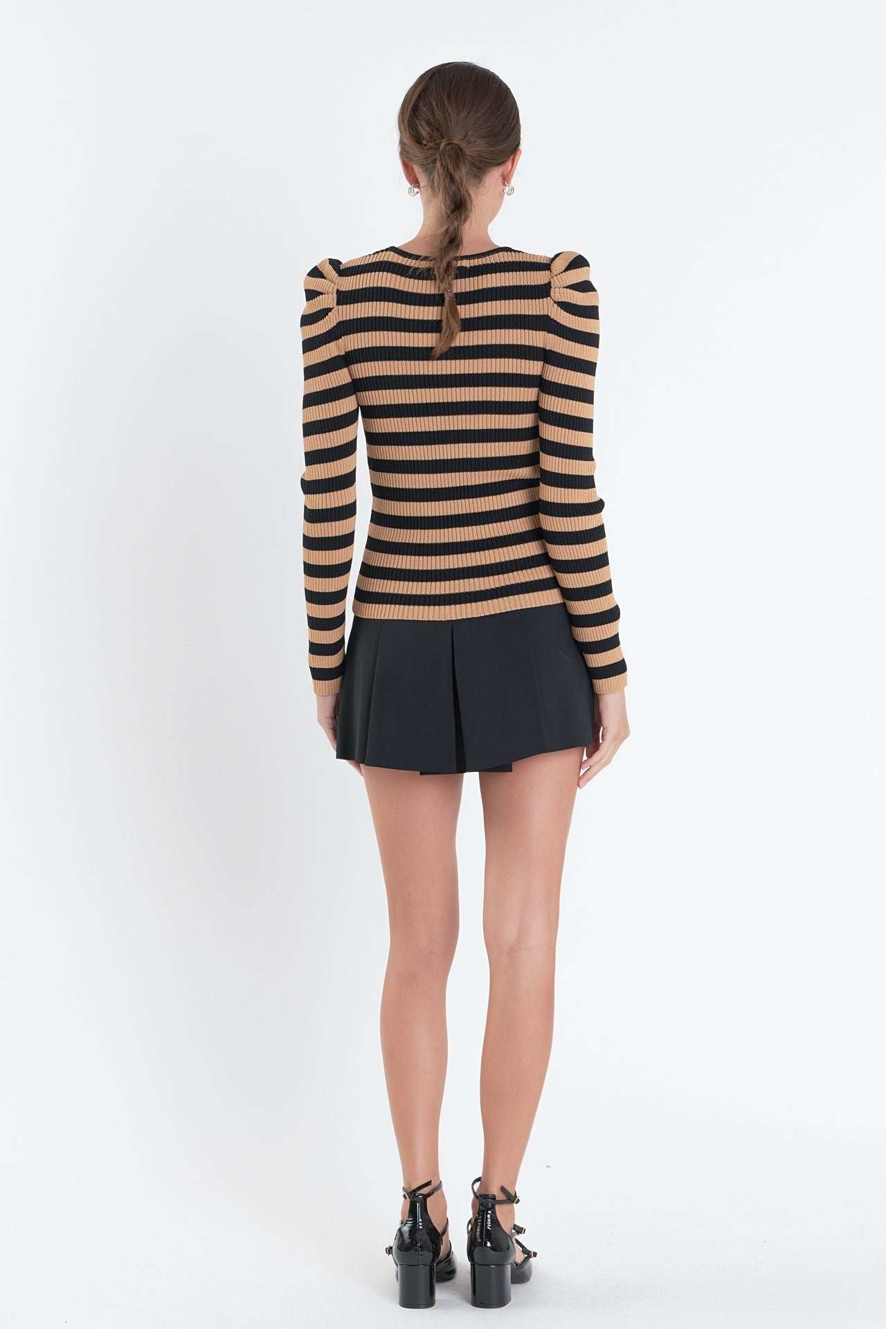 ENGLISH FACTORY - English Factory - Stripe Bow Knit Top - TOPS available at Objectrare