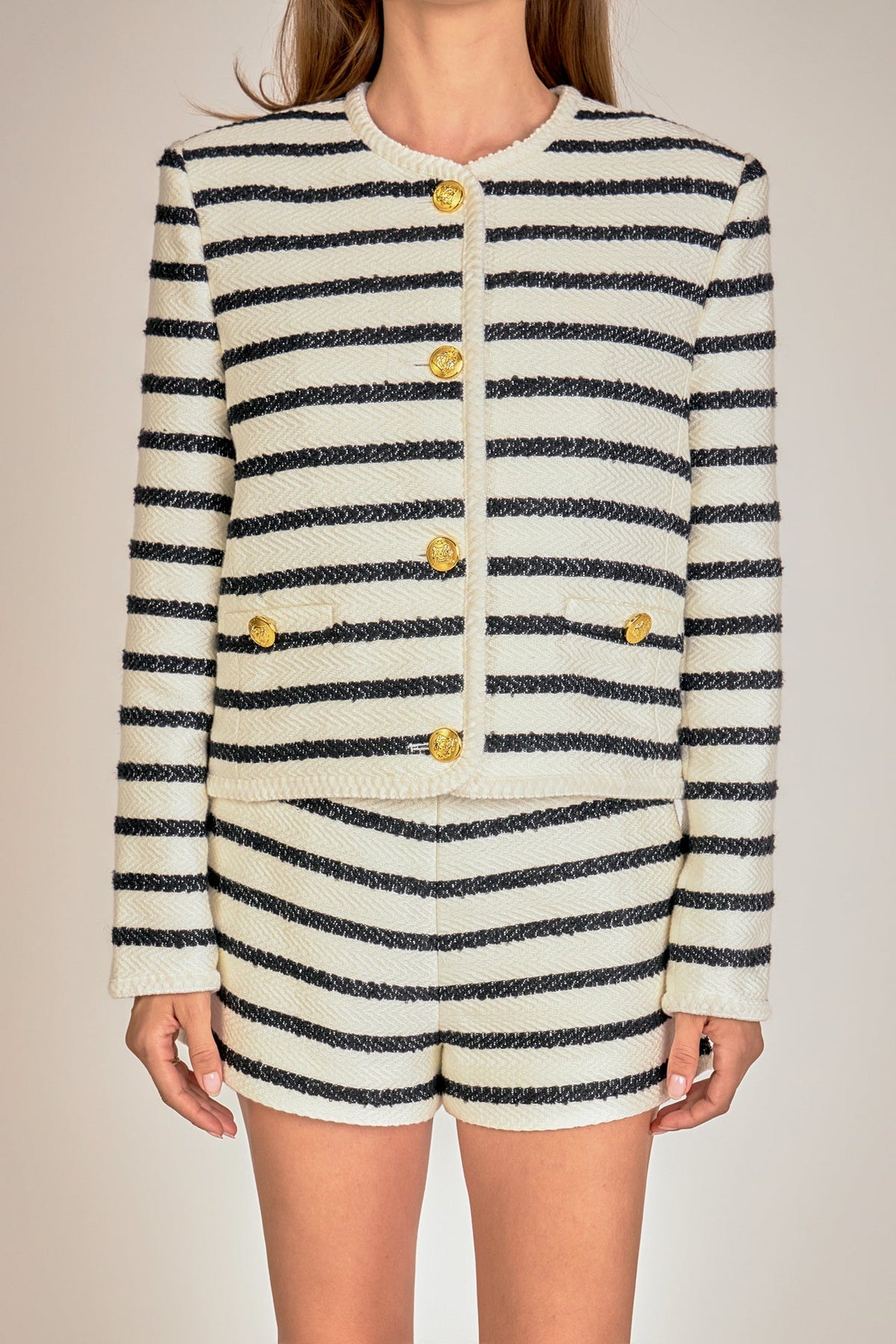 ENGLISH FACTORY - English Factory - Stripe Tweed Jacket - JACKETS available at Objectrare