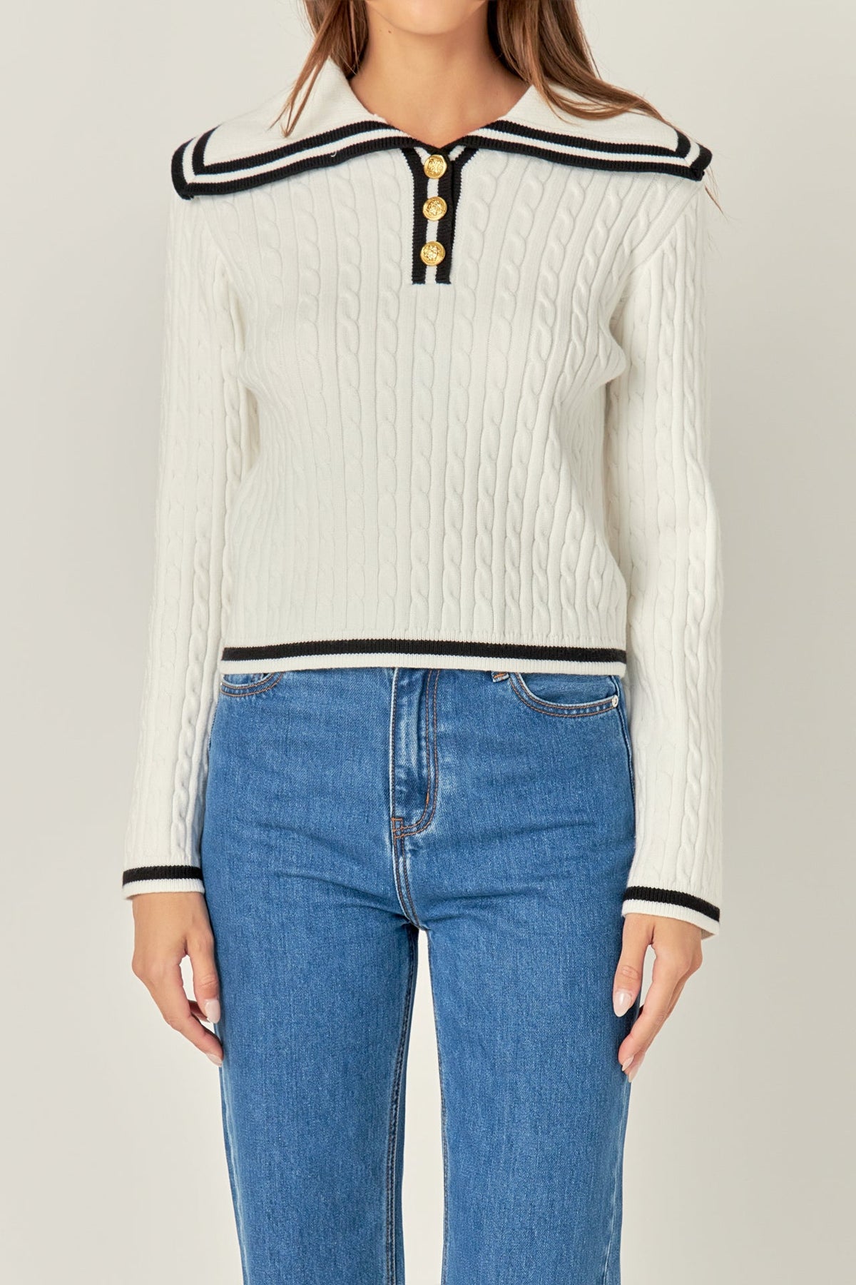 ENGLISH FACTORY - Sailor Stripe Knit - TOPS available at Objectrare