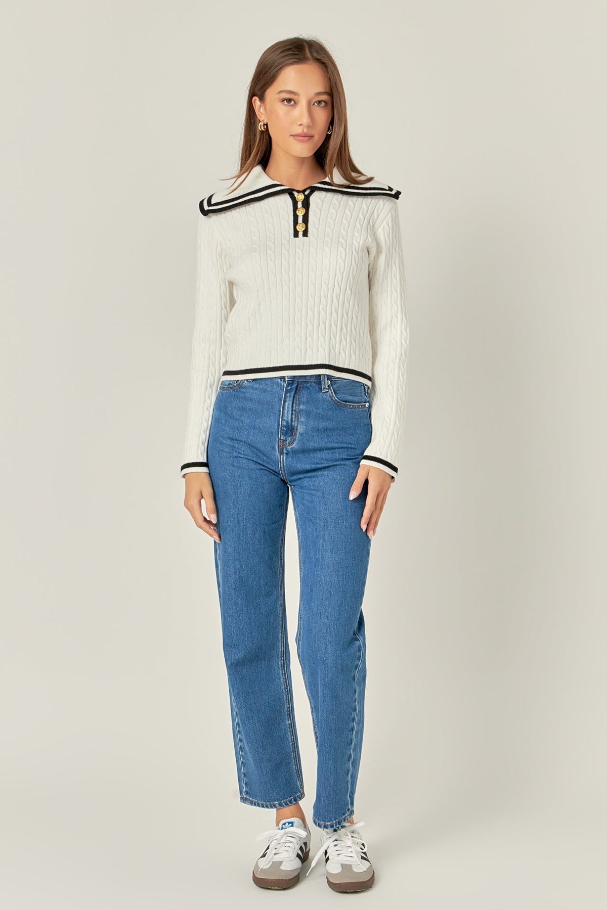 ENGLISH FACTORY - Sailor Stripe Knit - TOPS available at Objectrare