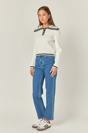 ENGLISH FACTORY - Sailor Stripe Knit - TOPS available at Objectrare