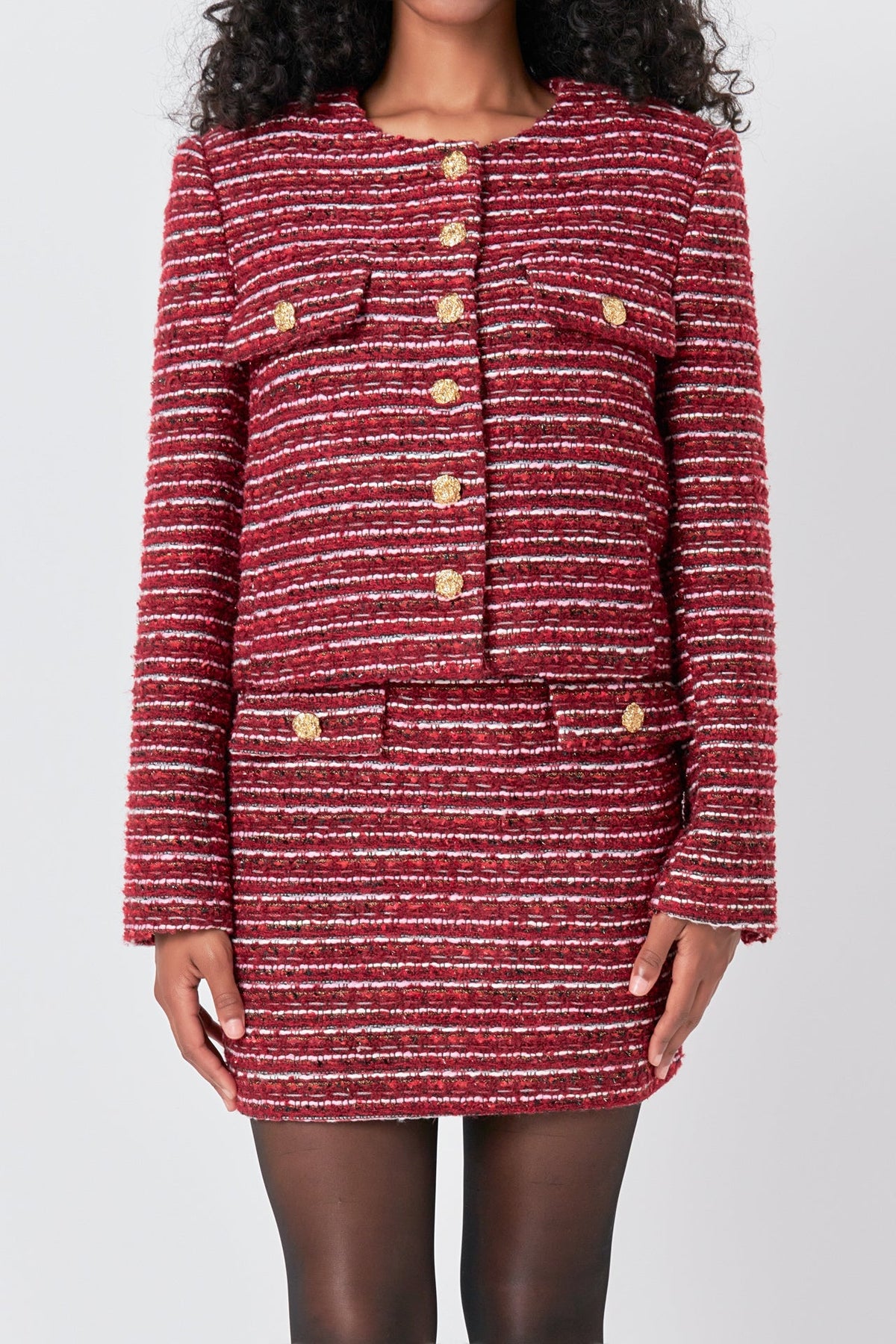 ENDLESS ROSE - Tweed Jacket - JACKETS available at Objectrare