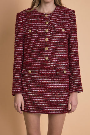 ENDLESS ROSE - Endless Rose - Tweed Jacket with Gold Buttons - JACKETS available at Objectrare