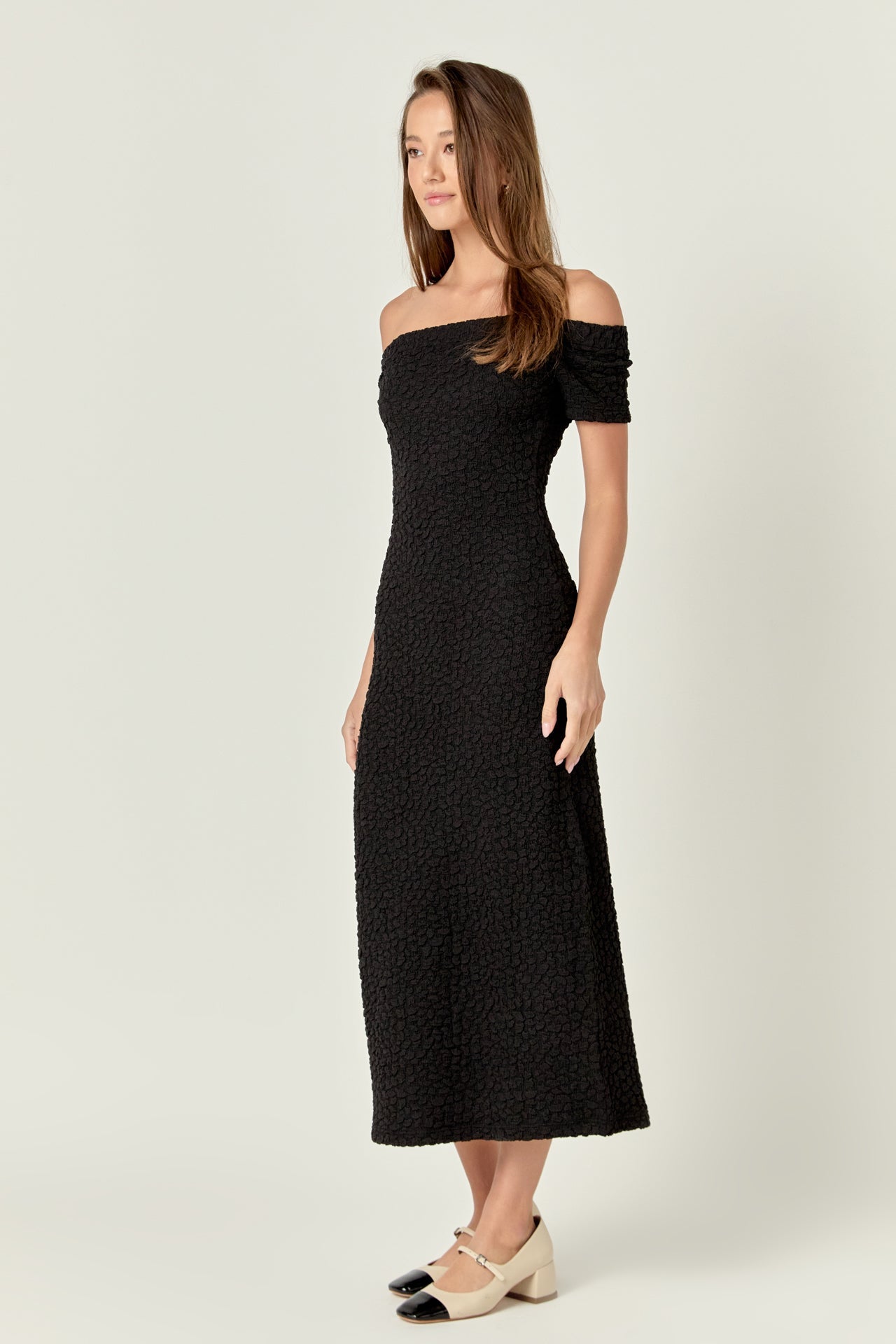 Textured Midi Dress