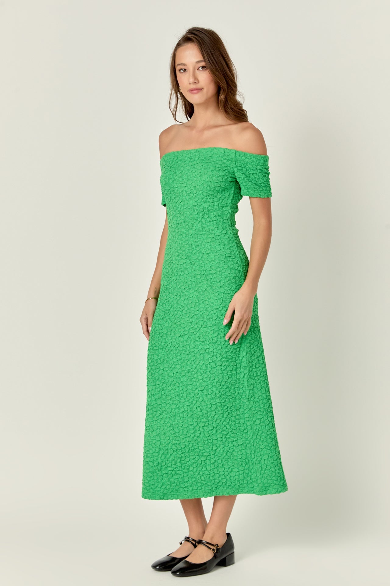 ENGLISH FACTORY - English Factory - Textured Midi Dress - DRESSES available at Objectrare