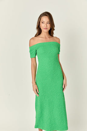 ENGLISH FACTORY - English Factory - Textured Midi Dress - DRESSES available at Objectrare