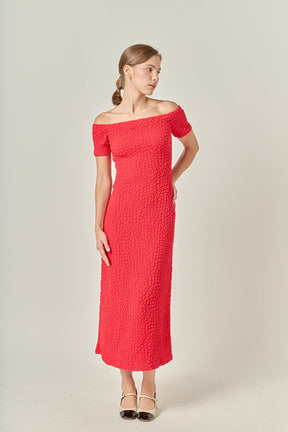 Textured Midi Dress