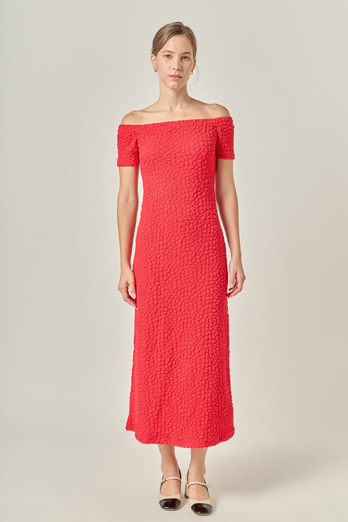 Textured Midi Dress