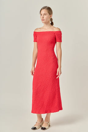 Textured Midi Dress