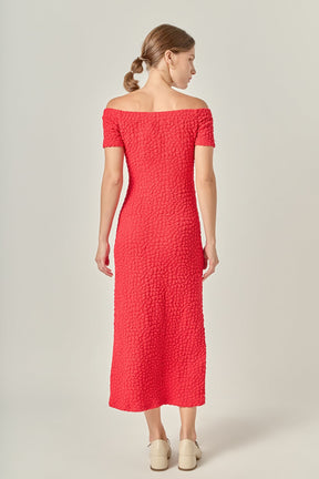 Textured Midi Dress