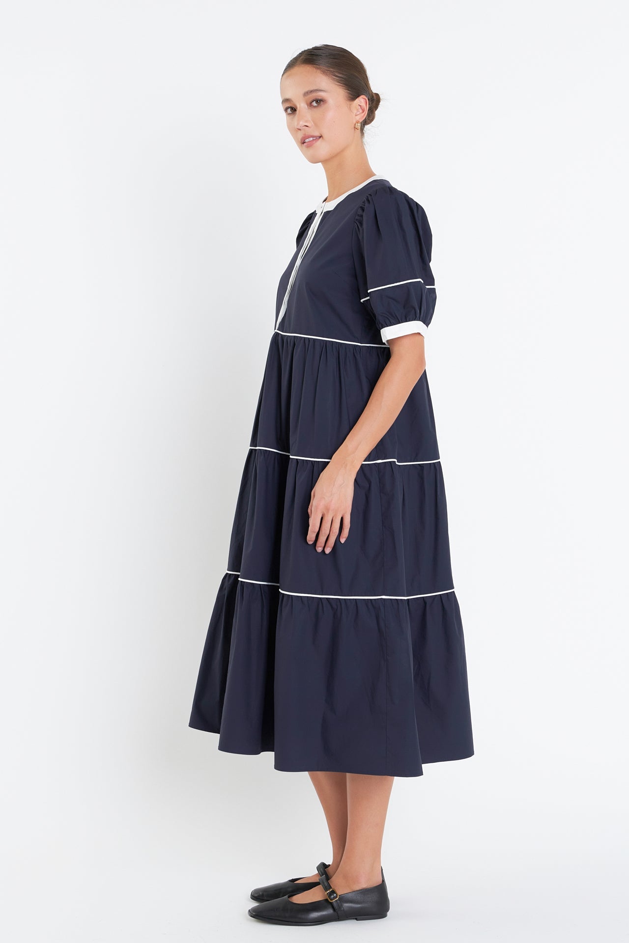 ENGLISH FACTORY - Contrast Midi Dress - DRESSES available at Objectrare