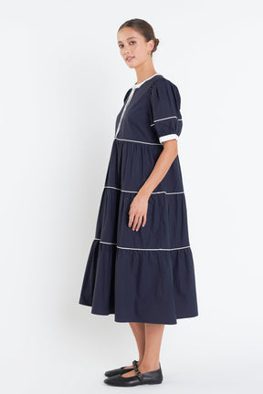 ENGLISH FACTORY - English Factory - Contrast Midi Dress - DRESSES available at Objectrare