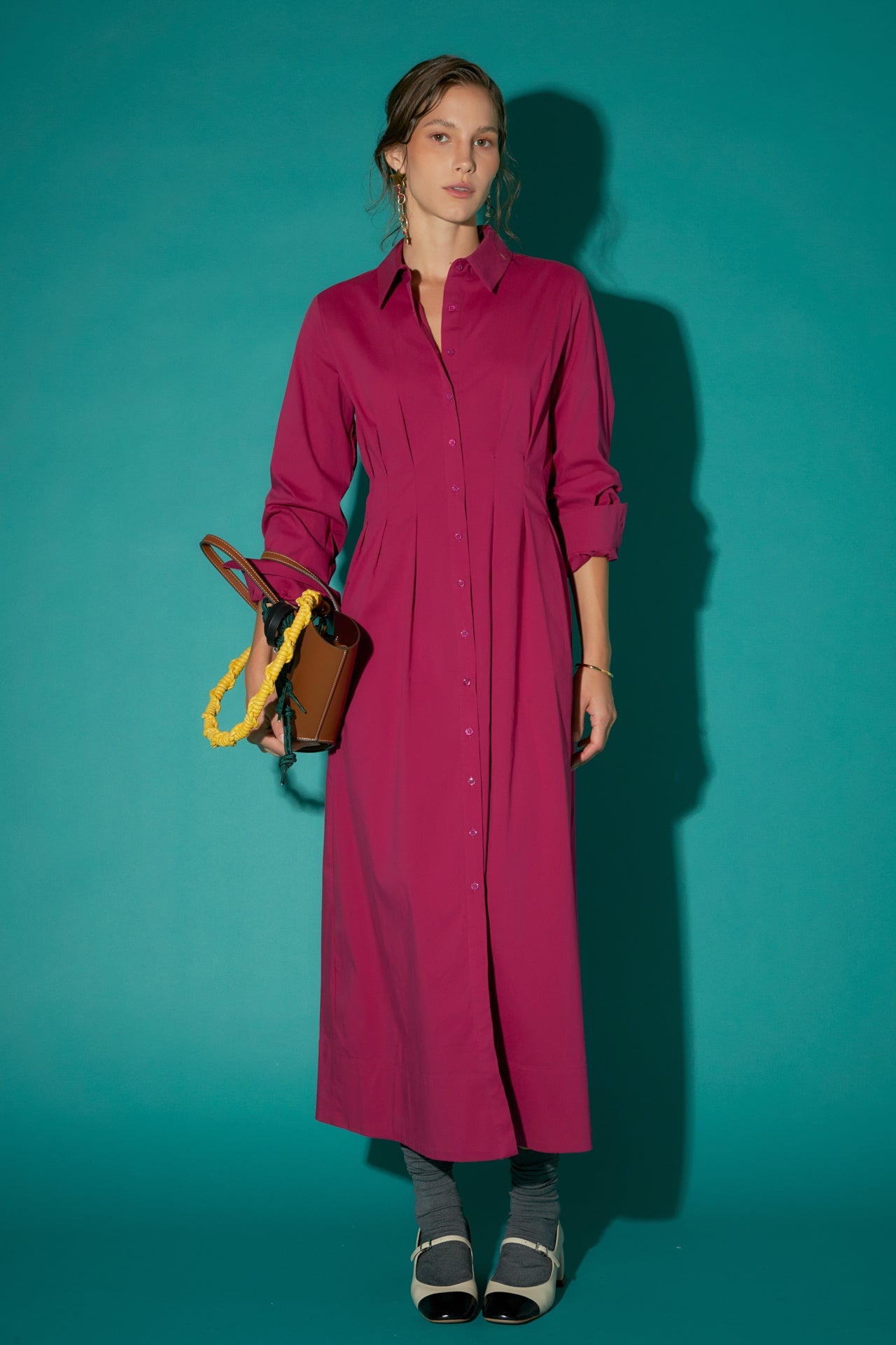 ENGLISH FACTORY - English Factory - Midi Shirt Dress - DRESSES available at Objectrare