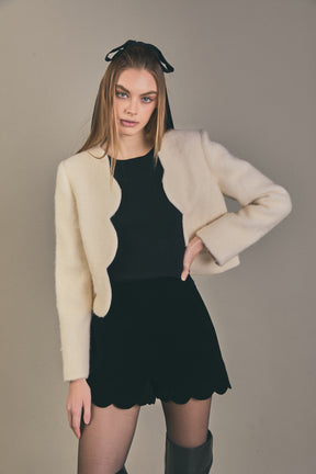 ENGLISH FACTORY - Scallop Wool Jacket - JACKETS available at Objectrare