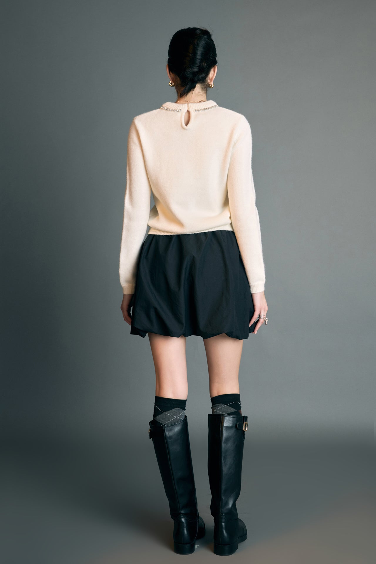 ENGLISH FACTORY - English Factory - Rhinestone Bow Knit - TOPS available at Objectrare