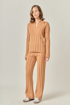ENGLISH FACTORY - Texture Knit Pants - PANTS available at Objectrare