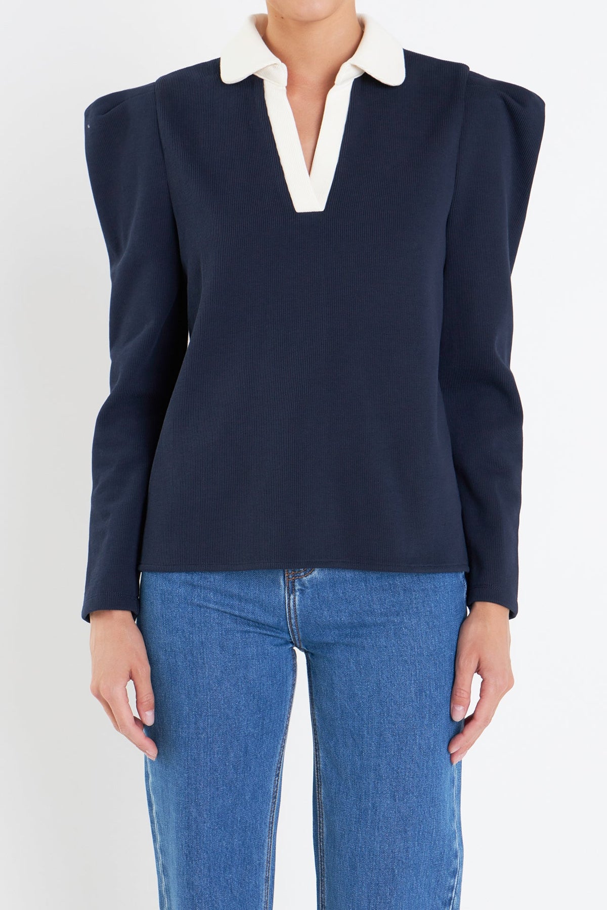 ENGLISH FACTORY - Polo Collar Sweatshirt - TOPS available at Objectrare