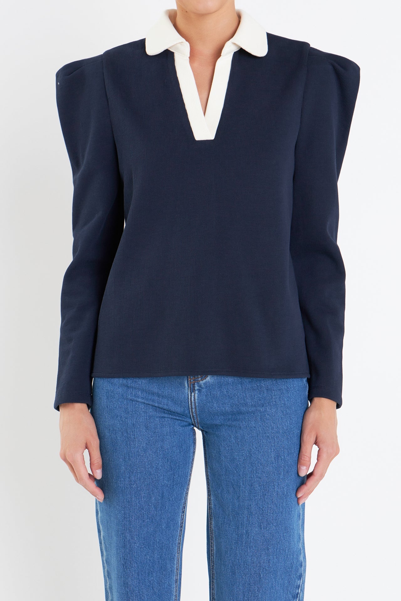 ENGLISH FACTORY - Polo Collar Sweatshirt - TOPS available at Objectrare
