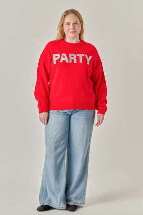 ENGLISH FACTORY - Glitter Lettering Sweater - SWEATERS & KNITS available at Objectrare