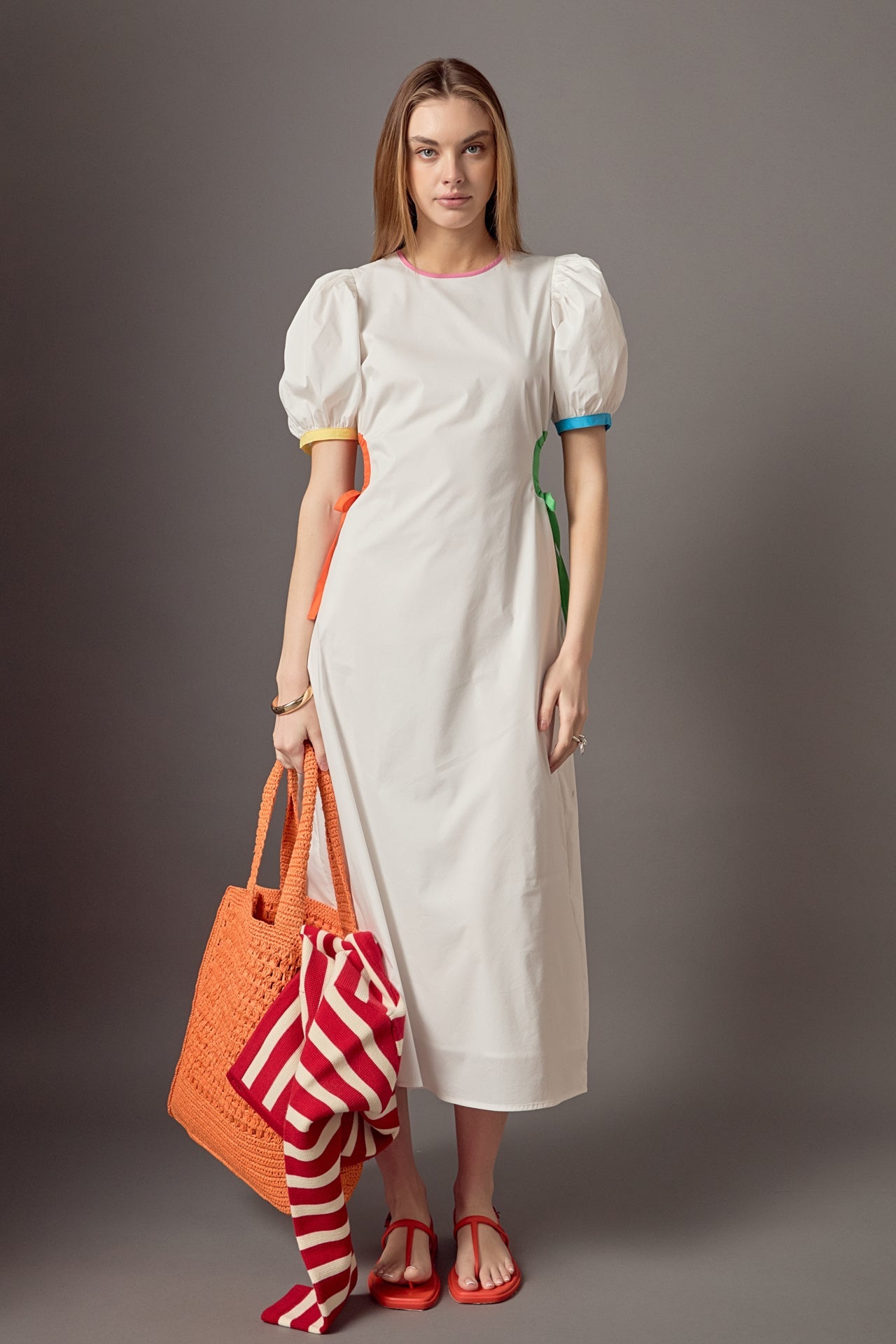 ENGLISH FACTORY - Anne Colorblock Midi Dress - DRESSES available at Objectrare