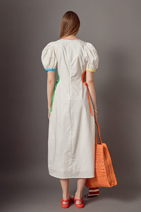 ENGLISH FACTORY - Anne Colorblock Midi Dress - DRESSES available at Objectrare