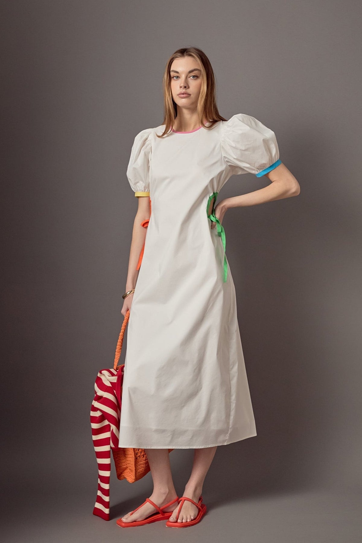ENGLISH FACTORY - Anne Colorblock Midi Dress - DRESSES available at Objectrare