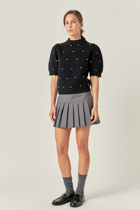 ENGLISH FACTORY - Scallop Embellishment Knit - SWEATERS & KNITS available at Objectrare