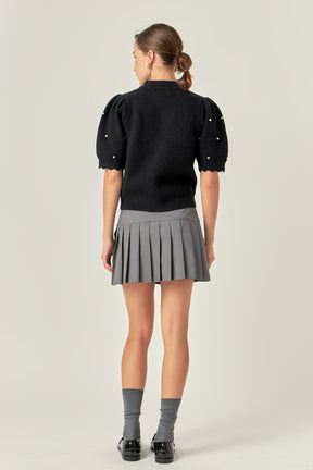 ENGLISH FACTORY - Scallop Embellishment Knit - SWEATERS & KNITS available at Objectrare