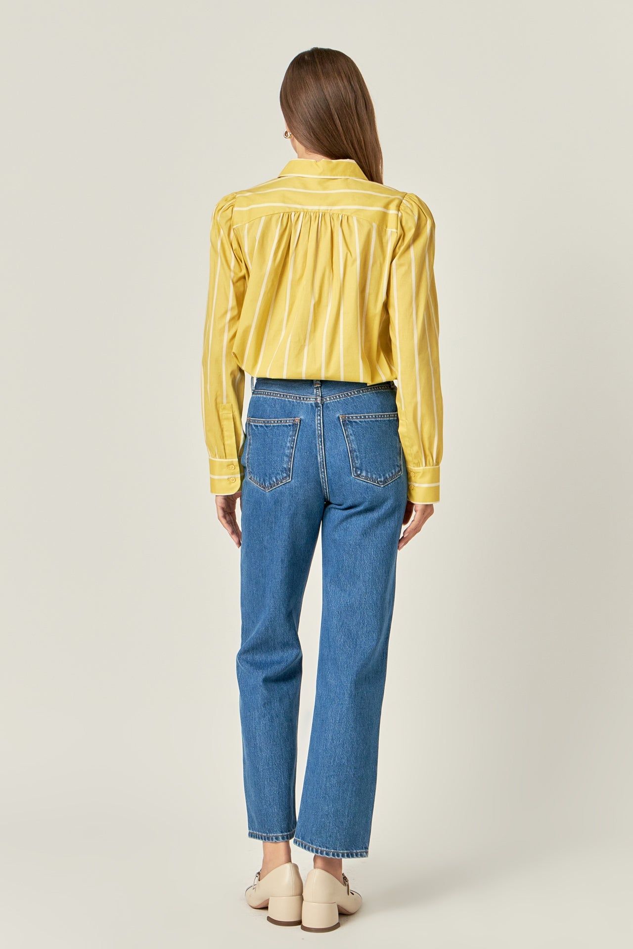ENGLISH FACTORY - Round Collar Stripe Shirt - TOPS available at Objectrare