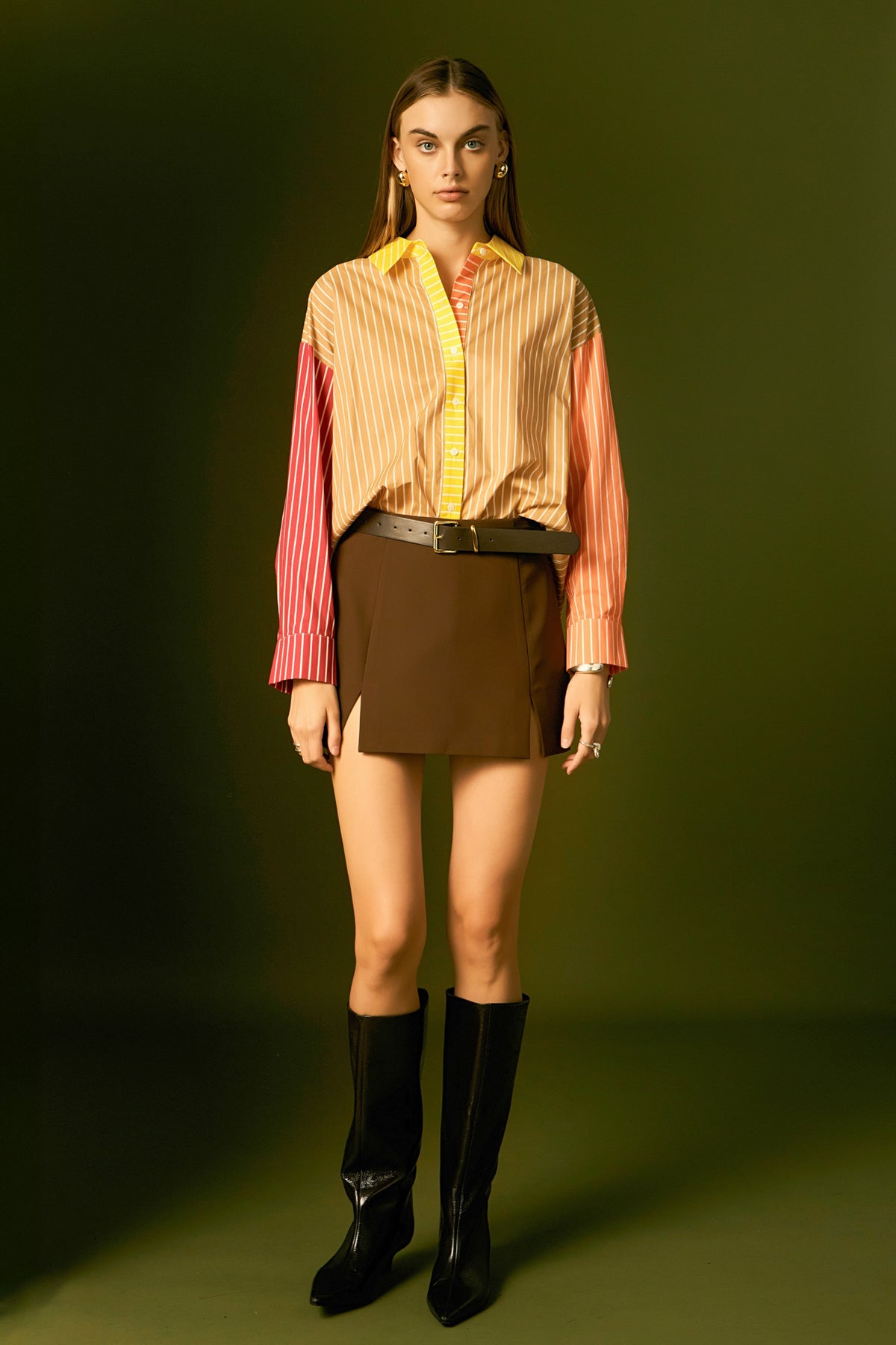 ENGLISH FACTORY - Colorblock Detail Shirt - SHIRTS & BLOUSES available at Objectrare