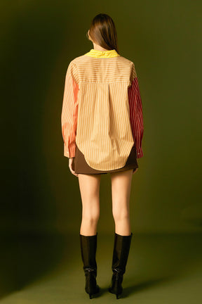 ENGLISH FACTORY - English Factory - Colorblock Detail Shirt - SHIRTS & BLOUSES available at Objectrare