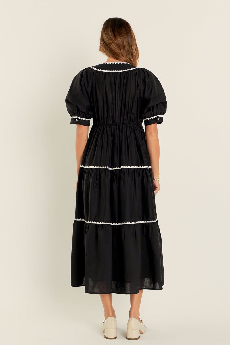 ENGLISH FACTORY - Embroidery Midi Dress - DRESSES available at Objectrare