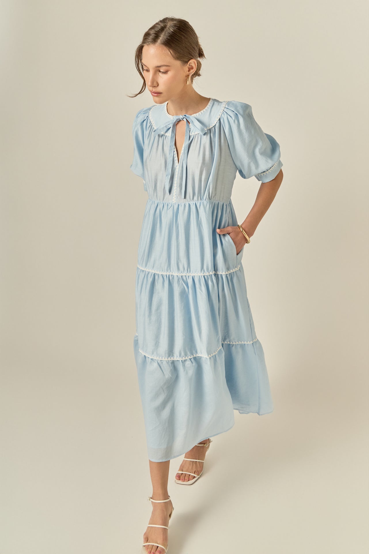 ENGLISH FACTORY - Embroidery Midi Dress - DRESSES available at Objectrare