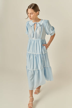 ENGLISH FACTORY - Embroidery Midi Dress - DRESSES available at Objectrare