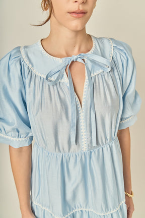 ENGLISH FACTORY - Embroidery Midi Dress - DRESSES available at Objectrare