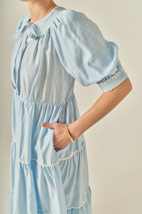 ENGLISH FACTORY - Embroidery Midi Dress - DRESSES available at Objectrare