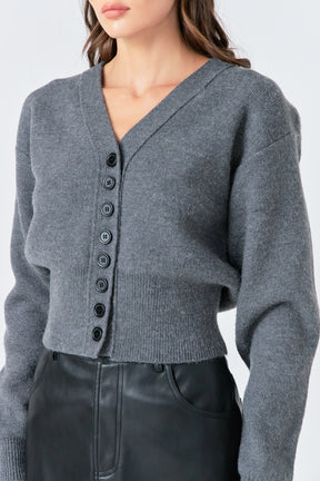 GREY LAB - V-neck Detailed Cardigan - SWEATERS & KNITS available at Objectrare