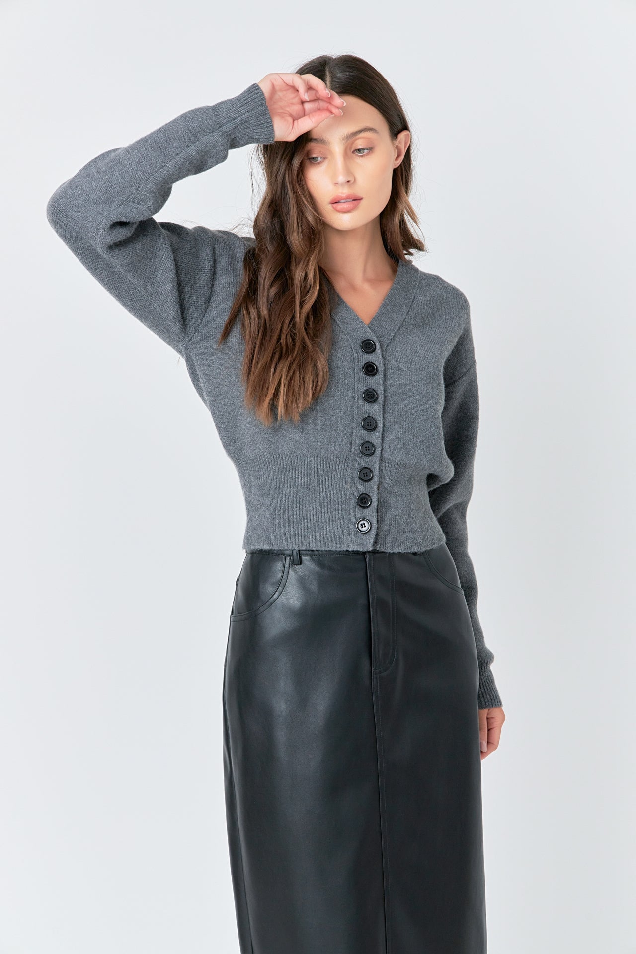 GREY LAB - V-neck Detailed Cardigan - SWEATERS & KNITS available at Objectrare