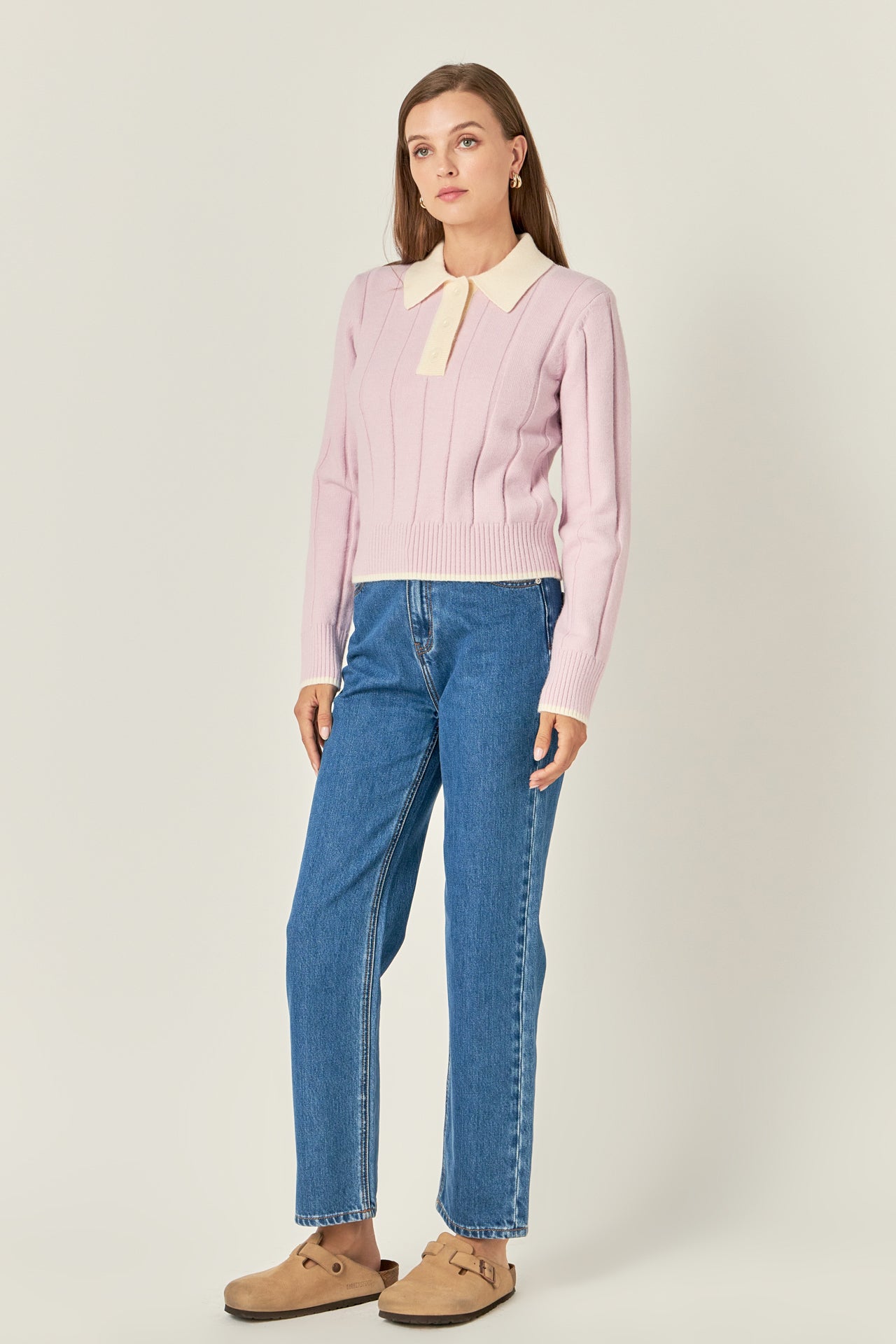 ENGLISH FACTORY - Color Block Polo Knit - SWEATERS & KNITS available at Objectrare