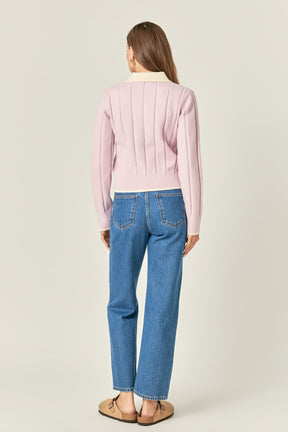 ENGLISH FACTORY - Color Block Polo Knit - SWEATERS & KNITS available at Objectrare